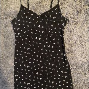 Hollister black flowered dress